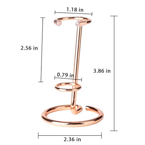 4 Pcs Crystal Wand Stand, 2.36" L X 2.36" W X 2.6" H In Mineral Display Stand, Small Iron Crystal Stands for Display (Rose Gold, small) - color: Rose Gold, size: small