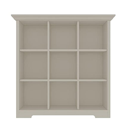 OSCHF 9-Cube Open Bookcase with Base, 3-Tier Wooden Bookshelf, White - color: Warm White, size: 9-Cube