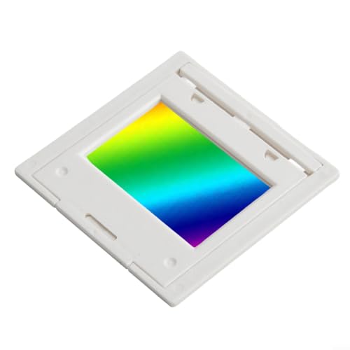 Optical Transmission Diffraction Grating For Physics Teaching, 2Mm Thick Spectrophotometer Sheet With 50X50mm Frame, PET Plastic For Spectrum Demonstration(1000lines/mm) - size: 1000lines/mm