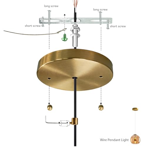 6Inches Light Canopy Kit with Heavy Duty Replacement Ceiling Cover Plate & Mounting Hardware for Lighting Fixtures Chandelier Light Pendant Light Wall Lamp kit or DIY Project (Bronze) - color: Bronze
