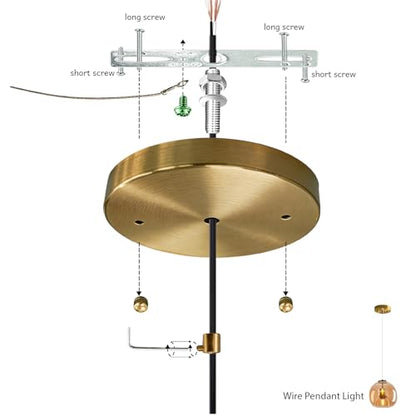 6Inches Light Canopy Kit with Heavy Duty Replacement Ceiling Cover Plate & Mounting Hardware for Lighting Fixtures Chandelier Light Pendant Light Wall Lamp kit or DIY Project (Bronze) - color: Bronze