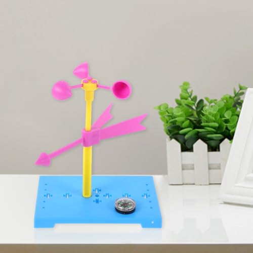 TOYANDONA 6 Sets Wind Vane Educational Toys for Kids Brain Toy Powder Anemometer Classroom Tools Weather Vane Developmental Toys Instruments Squiz Toys Manual Material Package Plastic Child