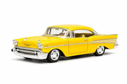 KiNSMART 1957 Chevy Bel Air Coupe 1:40 Scale 5" Die Cast Metal Classic Toy Car (Yellow) - color: Yellow