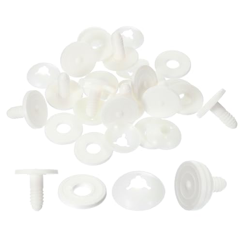 PATIKIL 35mm Doll Joints, 10 Set Plastic Removable Animal Joints Connector Engage Bolt for Bear Soft Limbs Making Head Joints DIY Crafts Accessories, White - size: 35mm