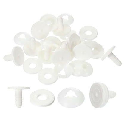 PATIKIL 35mm Doll Joints, 10 Set Plastic Removable Animal Joints Connector Engage Bolt for Bear Soft Limbs Making Head Joints DIY Crafts Accessories, White - size: 35mm