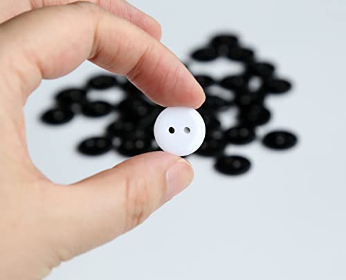 200pcs 5/8 Inch (15mm) Dark Green Color Buttons 2 Holes Resin Button for Sewing and DIY Crafts - color: Dark green