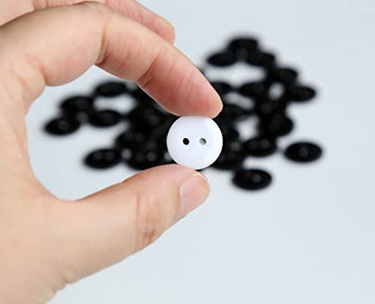 200pcs 5/8 Inch (15mm) Dark Green Color Buttons 2 Holes Resin Button for Sewing and DIY Crafts - color: Dark green