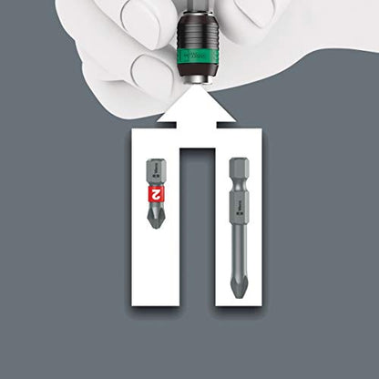 Wera 05051493001 838 RA-R M BITHOLDING SCREWDRIVER WITH RATCHET FUNCTIONALITY, 1/4", 1/4" X 123.5 MM