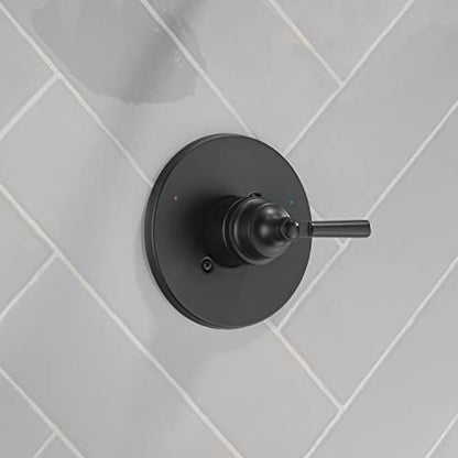 DELTA FAUCET Saylor Matte Black Shower Valve Trim Kit for Systems and Faucets, Handle Replacement, Handle, T14035-BL (Valve Not Included), Single Handle - color: Matte Black