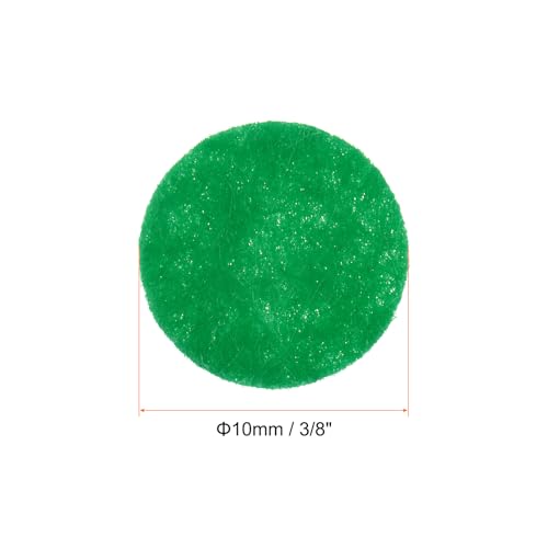 HARFINGTON 200pcs Round Felt Circles, 10mm 3/8" Pre Cut Felt Craft Pads Non-Woven Mini Felt Fabric Circles for DIY Sewing Handcraft Cut Projects Craft Finishing, Green - color: Green, size: 10mm