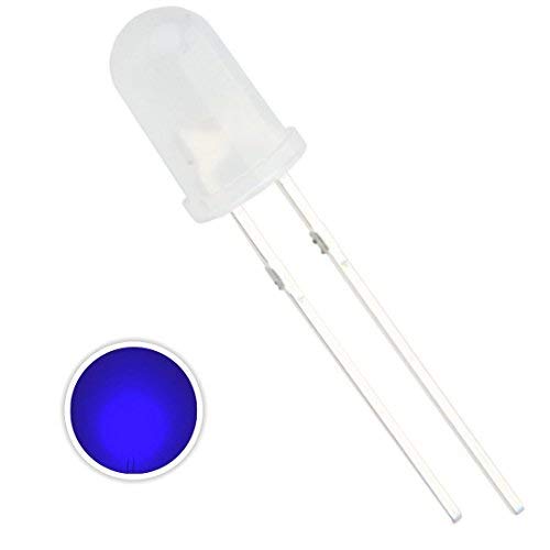 100 Pieces Diffused LED Diode Emitting Lights for High Intensity Super Bright Lighting Bulb Electronics Components Lamp Diodes Blue 5mm - color: D)blue(100pcs)