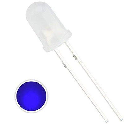 100 Pieces Diffused LED Diode Emitting Lights for High Intensity Super Bright Lighting Bulb Electronics Components Lamp Diodes Blue 5mm - color: D)blue(100pcs)