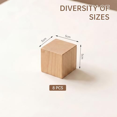 Basswood Carving Blocks - 8 Pack 2 x 2 x 2 inch Whittling Bass Wood Blocks Wood Carving Kit for Beginners, Soft Woodworking Blanks for Whittling, Use for Home, Crafts, Arts, DIY Projects - size: 8 PACK 2 x 2 x 2 Inch