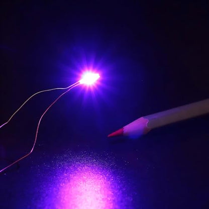 20 Pcs Micro LED, Tiny Led Lights for Crafts, Purple Mini LED, SMD led 0603, Soldered Micro Litz Wired Leads, Multi-Resistor, Suitable Used in Any Small Model, Cosplay, Tight Space Lighting - color: Purple