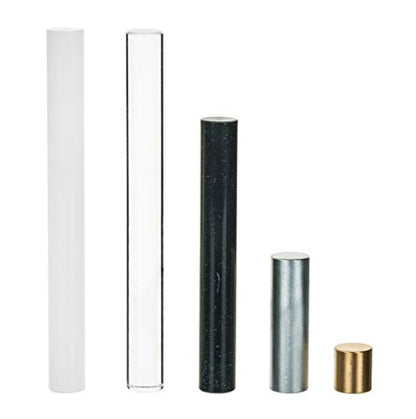 EISCO 5pc Equal Mass Density Set - Aluminum, Brass, Nylon, Acrylic & Polyvinyl Chloride (PVC) - for Specific Heat, Specific Gravity & Density Experimentation