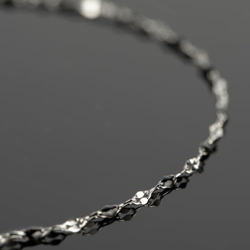 UMAOKANG 16.4 Feet Jewelry Making Chains Stainless Steel Chain Bulk - color: Steel-Black