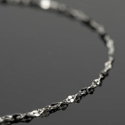 UMAOKANG 16.4 Feet Jewelry Making Chains Stainless Steel Chain Bulk - color: Steel-Black