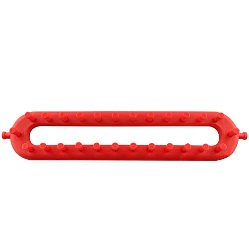 JCBIZ Rectangle Knitting Looms Plastic Weaving Looms Set Scarf Hats DIY Crocheting Handmade Craft Kit with a Crochet Hook and Needle for Knitting Lovers, 26 cm (Red) - size: Medium