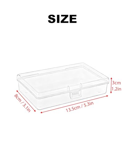 LJY 12 Clear Plastic Boxes, 5.3 x 3.1 x 1.2 in for Office Supplies - color: Transparent, size: 5.3 x 3.1 x 1.2 inch