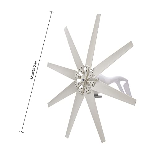 Wind Turbine Generator Kit 600W 12V w/8 Blade, Wind Generator Kit w/Charge Controller, Wind Power Generator for Marine, Home, Windmill Generator Suit for Hybrid Solar Wind System