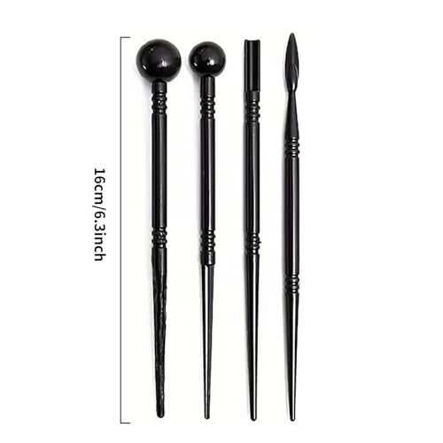 43PCS Polymer Clay Tools Kit, Clay Sculpting Art Tool Set with Wooden Carving Tools, Ball Stylus, Silicone Scrapers, Art Brushes & Detail Needles for Pottery, Modeling, DIY Crafts for Beginners-Black - color: 43Pcs-Black