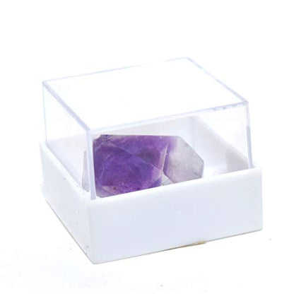 HQRP 45 Carat Purple Amethyst Point in Box Natural Sparkling Quartz Crystal Collectible Mineral Gemstone Spesimen - Morocco (1PC) - color: Purple Amethyst