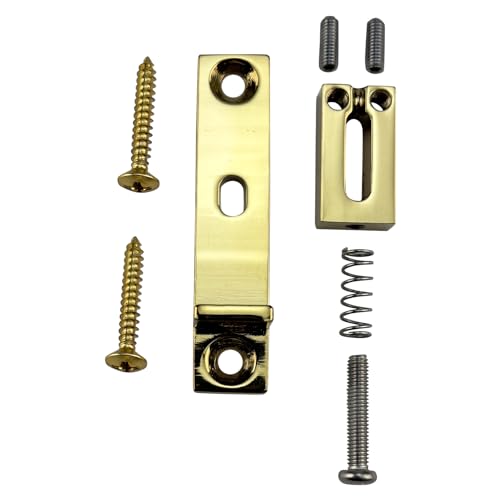 Pack of 6 10.5mm Single String Guitar Bridge Zinc Alloy Individual Fixed Hardtail Bridge for 6 String Electric Guitar Replacement Parts Gold - color: Gold