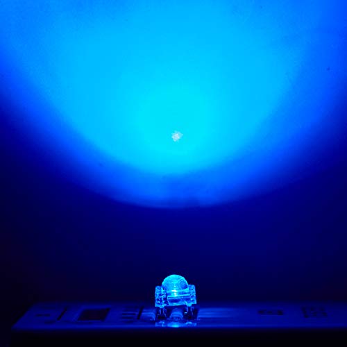 CHANZON 100 pcs 5mm Piranha Superflux Blue LED Diode Lights (DC 3V 20mA) - color: D) Blue (100pcs)