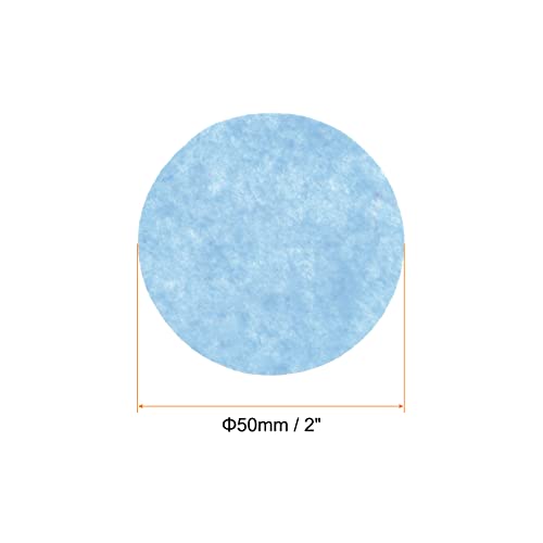 HARFINGTON 100pcs Round Felt Circles, 50mm 2" Pre Cut Felt Craft Pads Non-Woven Mini Felt Fabric Circles for DIY Sewing Handcraft Cut Projects Craft Finishing, Blue - color: Blue, size: 50mm