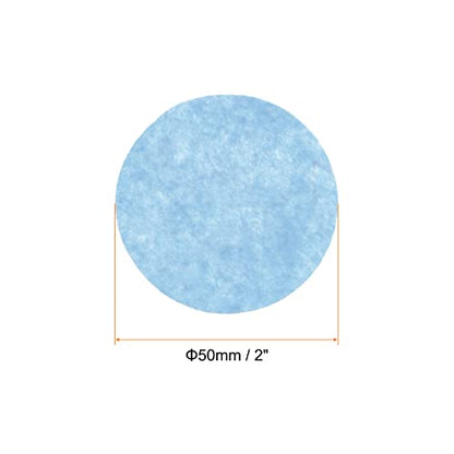 HARFINGTON 100pcs Round Felt Circles, 50mm 2" Pre Cut Felt Craft Pads Non-Woven Mini Felt Fabric Circles for DIY Sewing Handcraft Cut Projects Craft Finishing, Blue - color: Blue, size: 50mm