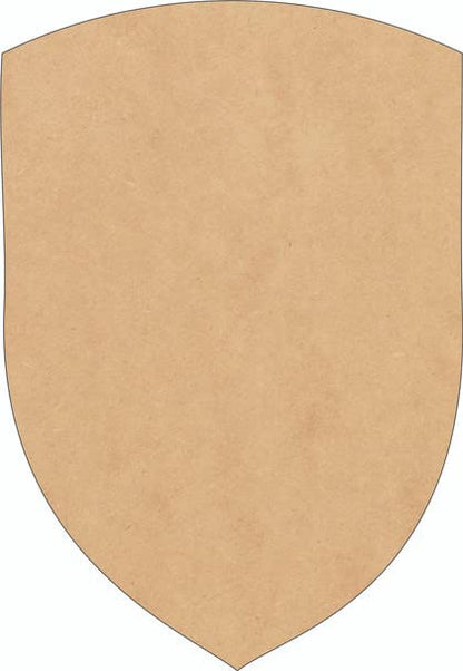 Unfinished Wood Shield 8" Shape, Paintable Wall 1/4" MDF Western Craft - size: 8"