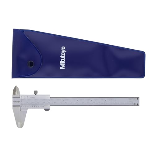 Mitutoyo 530-118 Vernier Calipers, Stainless Steel, for Inside, Outside, Depth and Step Measurements, Metric, 0"/0mm-200mm Range, +/-0.03mm Accuracy, 0.02mm Resolution, 50mm Jaw Depth