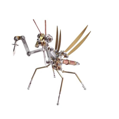 Steampunk Mantis 3D Metal Puzzle Model Mechanical Kits 150+ Parts 2-3 Hours Build No Glue Metal Craft Cool Geek Decor Gift for Adults Men Collectors (Mantis) - style: Mantis