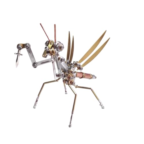 Steampunk Mantis 3D Metal Puzzle Model Mechanical Kits 150+ Parts 2-3 Hours Build No Glue Metal Craft Cool Geek Decor Gift for Adults Men Collectors (Mantis) - style: Mantis