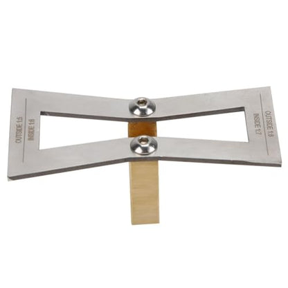 with 1:5/1:6/1:7/1:8 Slopes - Brass and Stainless Steel Scribing Gauge for Woodworking Board Splicing and Right Angle Connections(Without Scale) - size: Without Scale