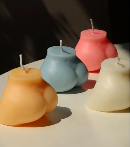 Candle Molds - Silicone Mold for Candles Making, DIY 3D Moulds for Soy Wax, Beeswax, Scented Candle, Valentine's Day Gifts (Butt) - color: Butt