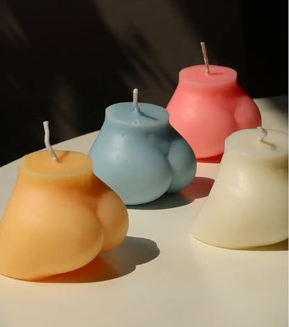 Candle Molds - Silicone Mold for Candles Making, DIY 3D Moulds for Soy Wax, Beeswax, Scented Candle, Valentine's Day Gifts (Butt) - color: Butt