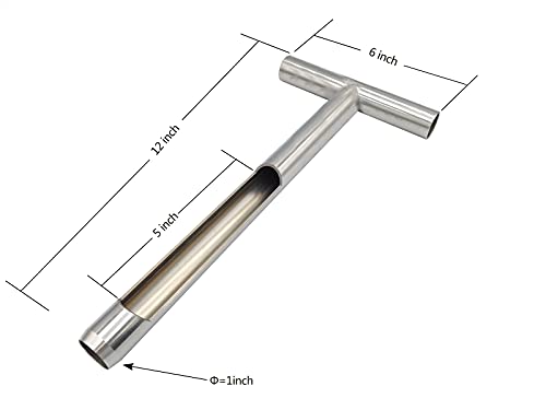 Soil Sample Probe 12 Inch with Reusable Soil Sampler Bags,Stainless Steel T-Style Handle Soil Test Kit,Soil Probe Rod for Soil Sampling Plant Care/Agriculture/Garden/Farm/Golf Course (12”S/T-Style) - size: 12”S/T-Style