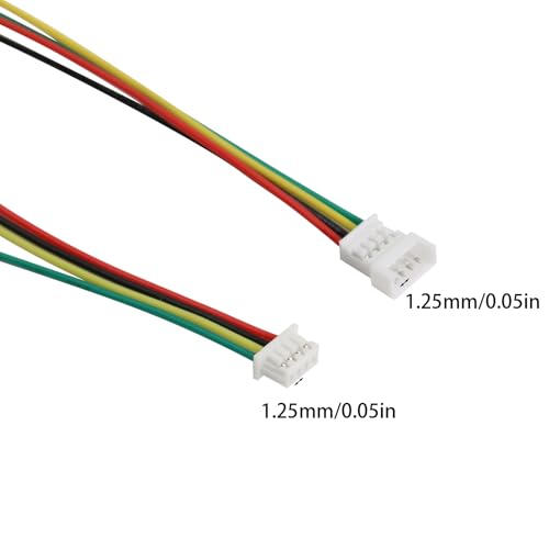 40Pcs JST 1.25mm 4Pin Male Female Terminal Wire, 100mm 26AWG - size: 1.25mm 4P