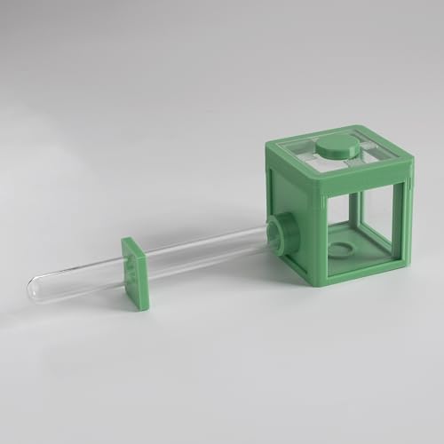 Glass Test Tube Ant Farm Set, 5-Color Housing Cubes with Formicarium, Scientific Observation Kit, 15x150mm Tubes, Educational Colony Habitat for Students (Green) - color: Green