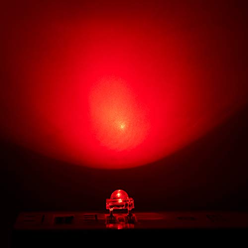 CHANZON 100 pcs 5mm Piranha Superflux Red LED Diode Lights (DC 2V 20mA) - color: B) Red (100pcs)
