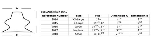 Bellows Latex Neck Seal for Drysuit Trimmable - color: Bellows Neck Seal Only, size: Small / 10" - 11" Neck