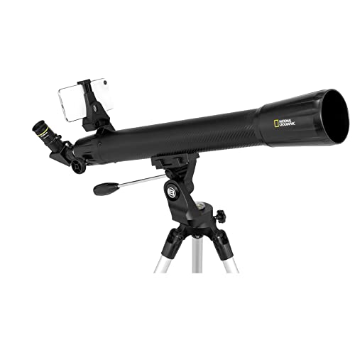 National Geographic 70mm Astronomical Refractor Telescope with Fully Coated Optics Adjustable Tripod and Astronomy App for Young Astronomers and Adult Sky Watchers