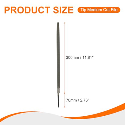 HARFINGTON 12" Square Medium Cut File Double Cut Teeth Medium Metal File High Carbon Steel T12 without Handle for Metal Wood Finishing Roughing Shaping, Grey - size: 12", style: Medium Cut