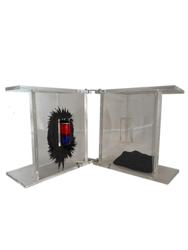 Sci-Supply Magnetic Lines of Force Demonstrator – Iron Filings Magnetic Field Viewer with Hinged Acrylic Cube & Removable Cylindrical Magnet – Physics & STEM Classroom Experiment Tool