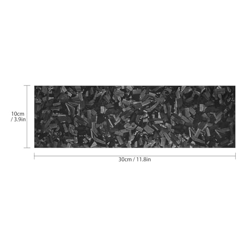 QianBao Compatible with 11.8" x 4" Chevy Bowtie Emblem Vinyl Wrap Kit - color: 6 Forged Carbon Fiber Black