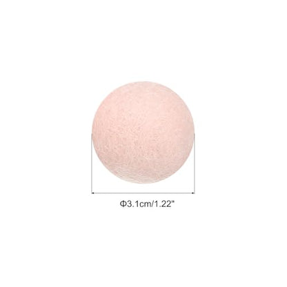 PATIKIL Wool Felt Balls Beads Wool Felting Pom 3.1cm 31mm Light Pink for Home Crafts Handcrafts Project DIY Pack of 10 - color: Light Pink