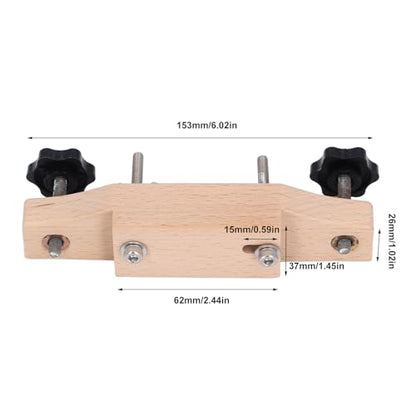 Generic Guitar Bridge Clamp, Maple Wood and Metal Guitar Bridge Holding Repair Luthier Tool with Cork Spacers and L Wrench, for Home and Repair Stores