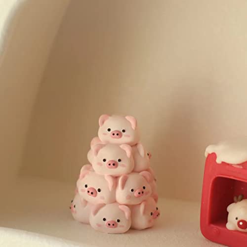 Piggy Christmas Tree Silicone Candle Mold, DIY 3D Piggy Tower Shape Mold, Stack Piggy for Candle Making Handmade Ornaments, Cute Animal Molds for Christmas Gift(2.8x2.36) - color: Piggy Christmas Tree 2.8"x2.36"