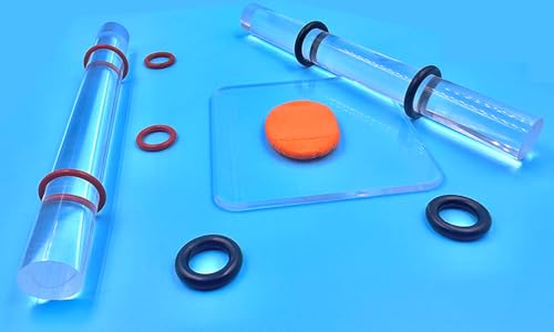 2PCS Polymer Clay Tool Acrylic Roller with Thickness Ring for Pottery Shaping Sculpting